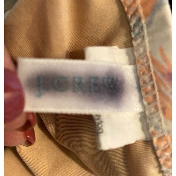 J. Crew One Piece Swimsuit Sz 6 Peach Green Floral Strapless r w/ Strap J.Crew - Picture 11 of 12